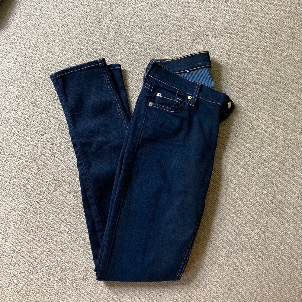7 For All Mankind Roxanne Dark Wash Slim Jeans 27